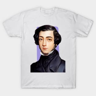 French Philosopher Alexis de Tocqueville illustration T-Shirt